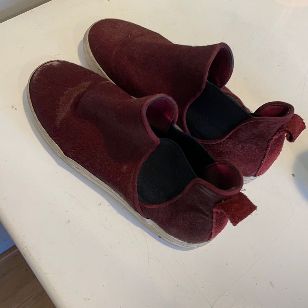 Faux fur sneakers